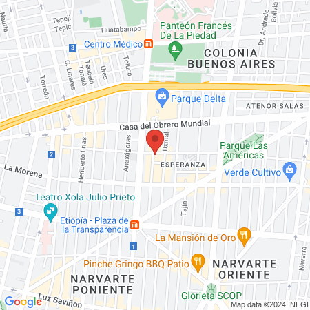 Tú clinica en narvarte map