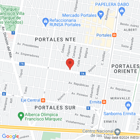 Consultorio Doctora Adriana Perez B. map