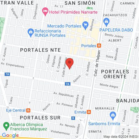 Dra. Mariana Martínez Barbero map