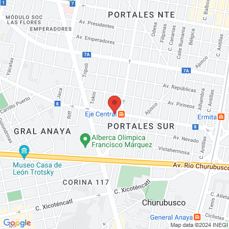 Salón de belleza en Benito Juárez - Amarena Beauty Spa map