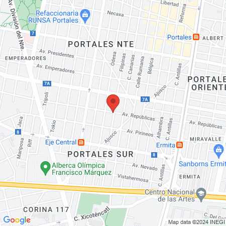 C.D. Ma. Margarita Acevedo G. map