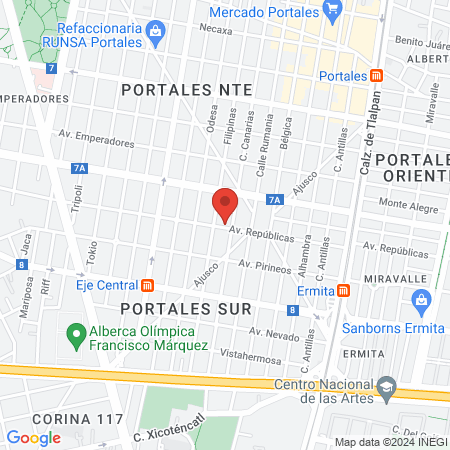 Consultorios Dentales map