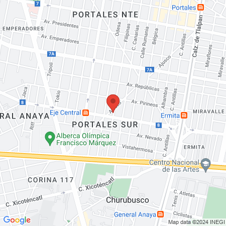 Consultorios de Medicina General del Sector Privado map