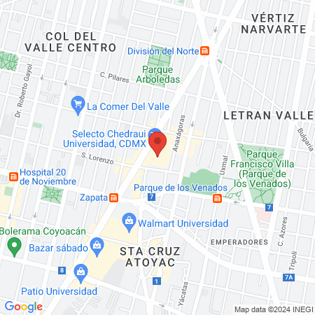 Clínica Dental Centauro en Del Valle map