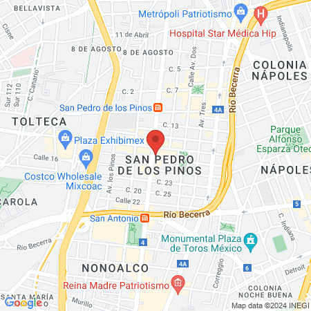 Centro De Estudios Podológicos De México map