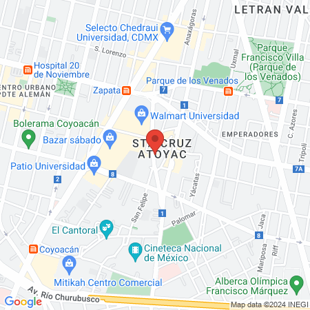 Consultorios Médicos Santa Cruz de Jerusalem: Dra. Sandra Guadalupe Girón Vargas map