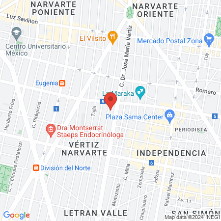 Medellin Nails Bar MX map