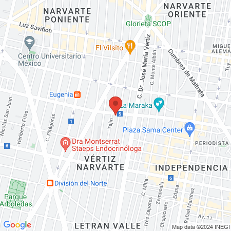 Clínica Dental Narvarte map