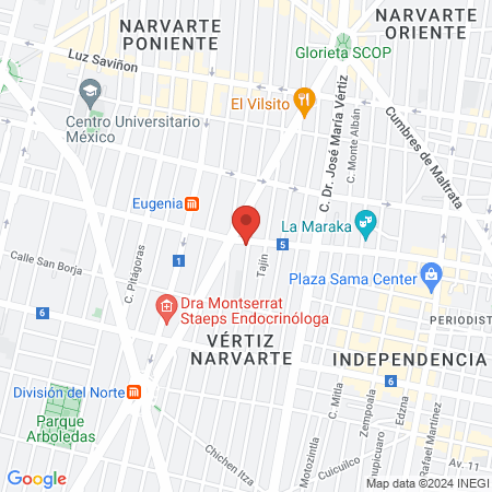 Odontología Integral Narvarte map