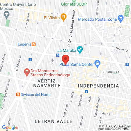 Dra. Gabriela Patricia Sicilia Barba map