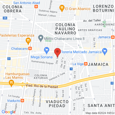 Doctor Agustín Mendoza Palacios map