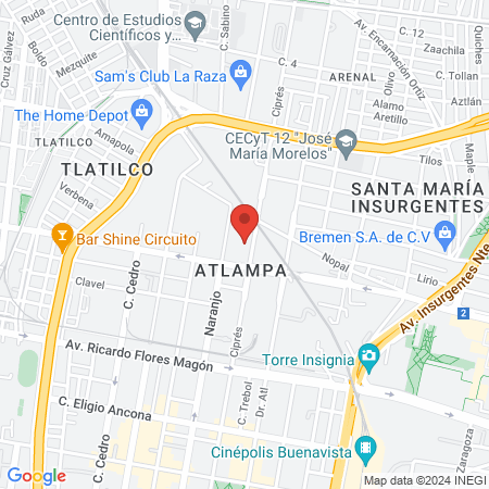 CHEO DELINEADO PERMANENTE map