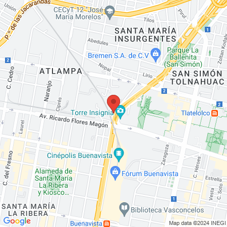 Liga de Fútbol Nonoalco map