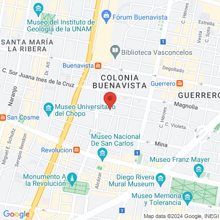 SUBDIRECCIÓN DE DEPORTE ALCALDÍA CUAUHTÉMOC map