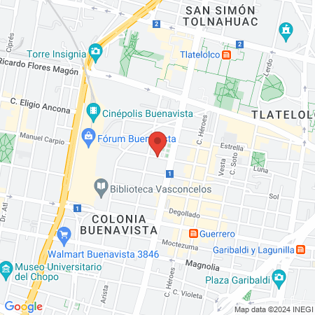 Consultorios dentales del Sector Privado map