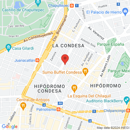 Just Nails Spa Condesa map