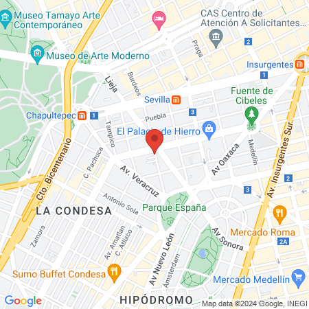 La Única Barbería map