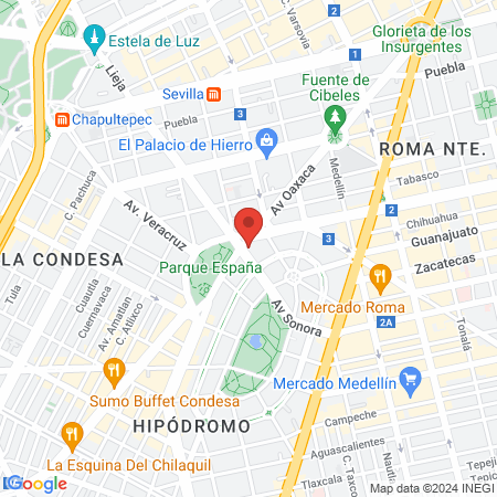 La Única Barberia Condesa map