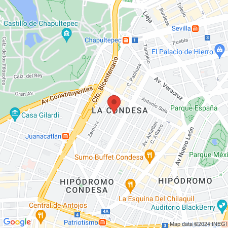 Podolab Condesa MX map