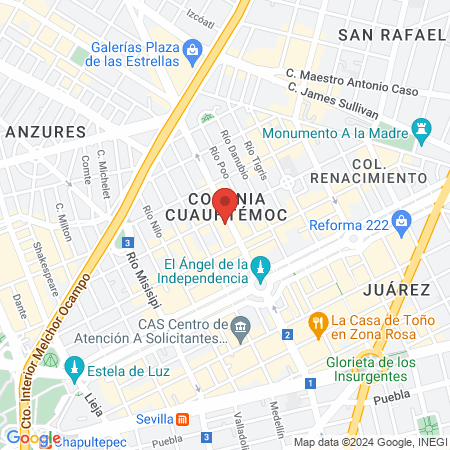 Bardo’s Barber Reforma map