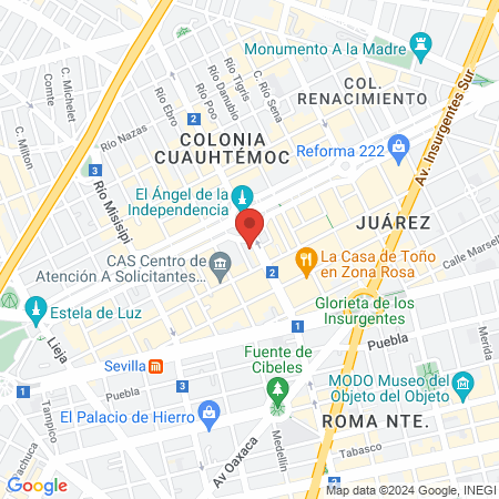 The Barber's Spa Reforma map