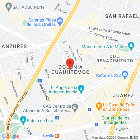 Dra. Miriam Berenice González Ibarra map