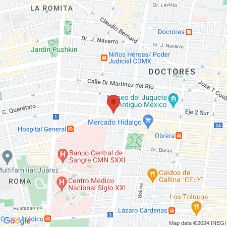 Salón de belleza y estética map