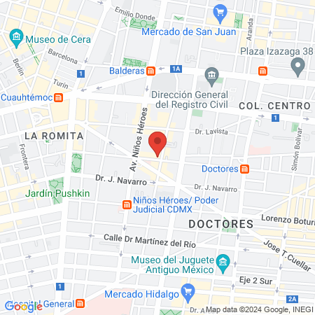 Doctor Barriga Gutierrez Jesús map