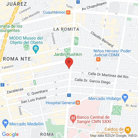 Hospital Veterinario Roma map