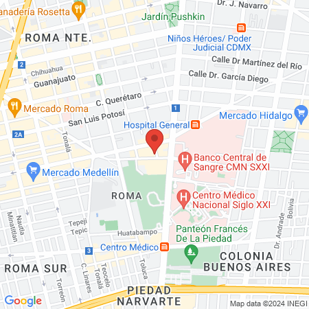 Clínica Dental Studio MX® Sucursal Roma map
