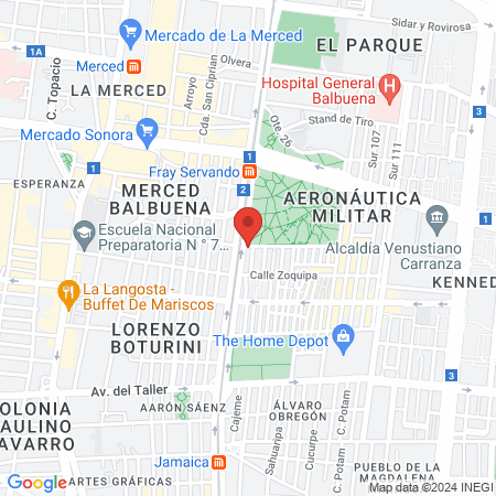 Veterinaria del parque map