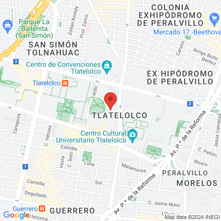 Barberia Tlatelolco Tradicional map