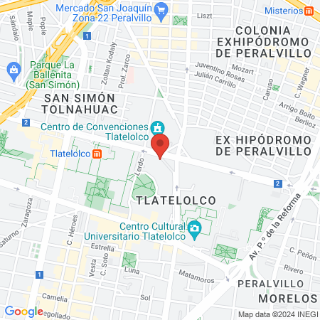 Urgencias Tlatelolco map