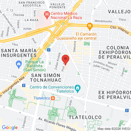 Hospital Pediátrico Peralvillo map