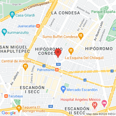 Derma Care Hospital de Dermatología Veterinaria Condesa map
