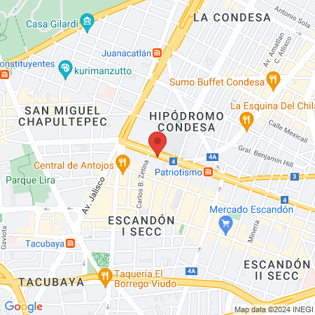 Veterinario a domicilio Condesa CDMX map