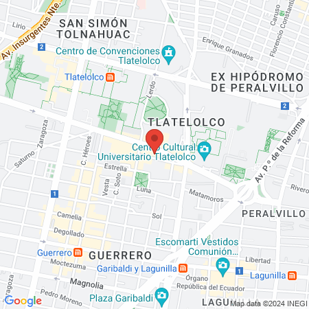 Reina Madre Tlatelolco map