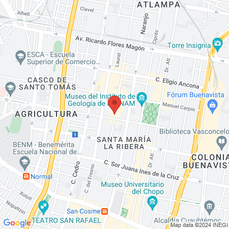 Estética Delfino's map