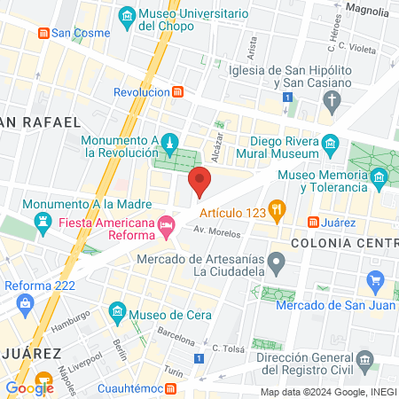 La Logia Barberías & Tattoo Reforma Lafragua map