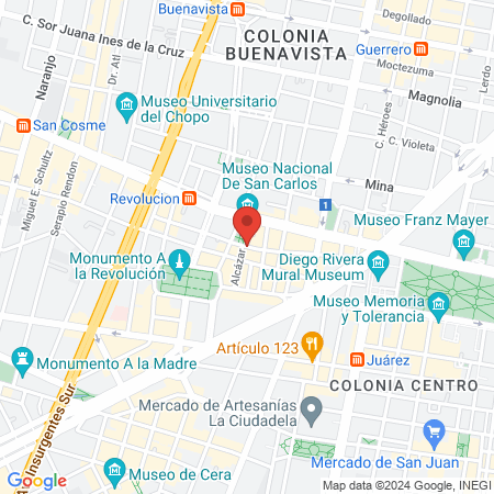 Barbería Raffles map