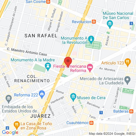 Caballero's barber club map