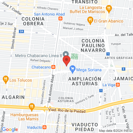 Centro Oftalmologico del Sur Sucursal Centro Chabacano map