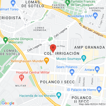 ROS Centro Terapéutico Holístico Masajes Terapéuticos, Ayurveda, Holístico, Reflexología Podal Irrigación Polanco map