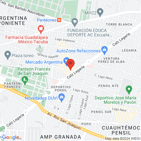 Clínica Dental Argentina Panteones - Tacuba map
