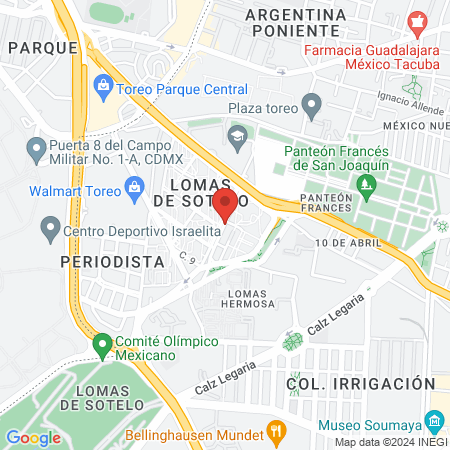 Dr. Juan Carlos García Peralta, Médico general map