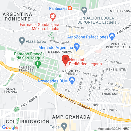Hospital Pediátrico Legaria map