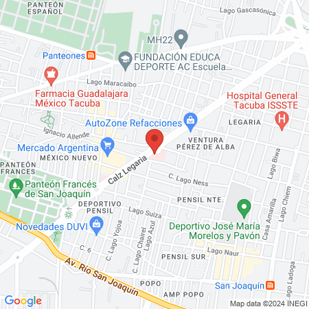 IMSS Unidad de Medicina Familiar 17 map