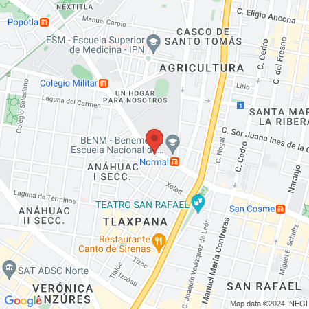 Barbershop Los Panas Calzada México Tacuba map