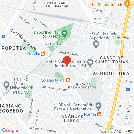Servicio Medico map