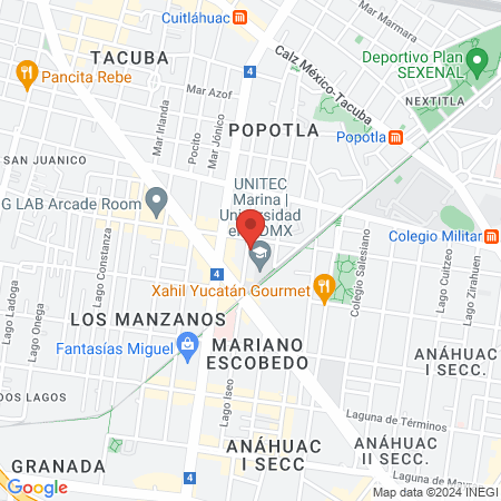 Clínica Odontológica UNITEC Marina - Universidad Tecnológica de México map